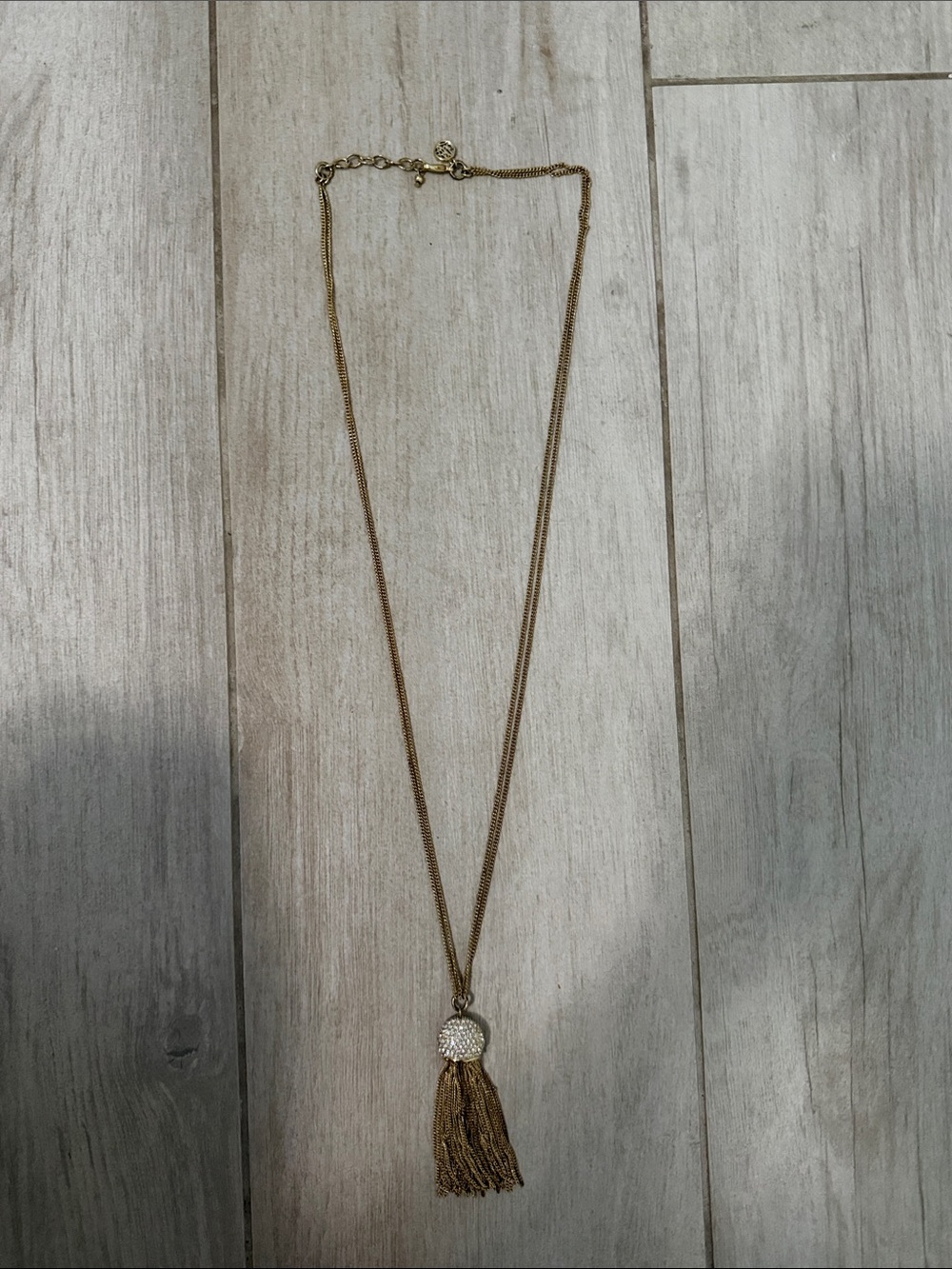 Lilly Pulitzer Gold Crystal Tassel Necklace